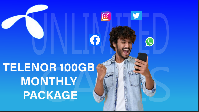 Telenor -Monthly Extreme- Pro- Max 2024 – 100GB Monthly- Package