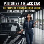 Polishing a Black Car